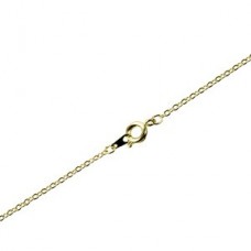 18in (46cm) 1.6mm Gold Plated Soldered Filed Cable Necklace