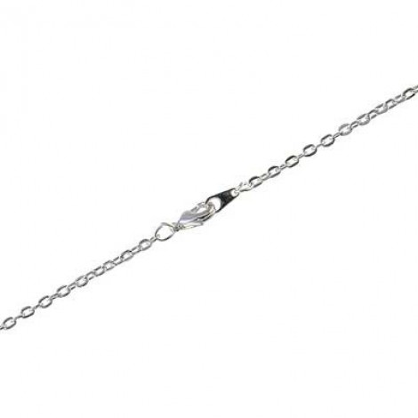 18in (45.7cm) 1.8mm Silver Plated Steel Cable Necklace Chain