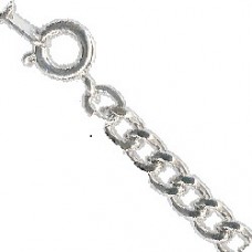 24" (61cm) 3.7mm Heavy Silver Plated Curb Chain Necklaces - Each