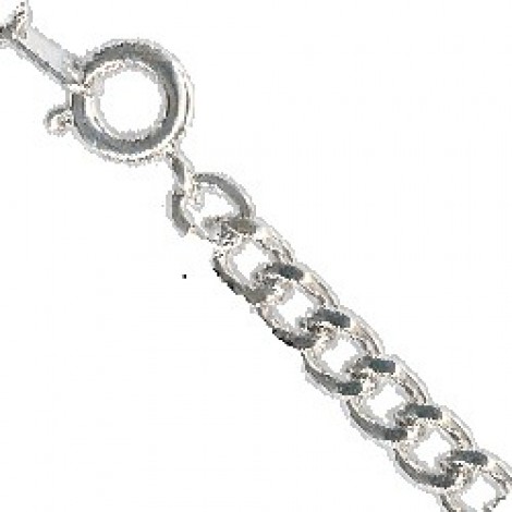 24" (61cm) 3.7mm Heavy Silver Plated Curb Chain Necklaces