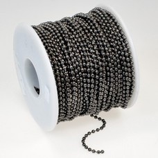2.4mm Gunmetal Plated Ball Chain - Per Metre