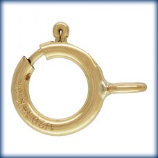 6mm 14K Gold-Filled Spring Ring Clasp w-Closed Ring
