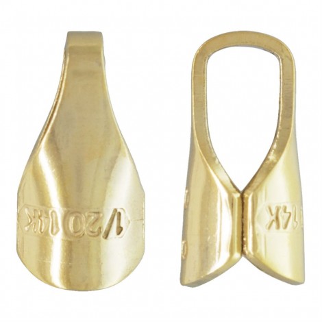 2mm ID 14Kt 1/20 Gold Filled Cord Endcaps - Pack of 2 (1pr) 2mm ID 14Kt 1/20 Gold Filled Cord Endcaps - Pack of 2 (1pr)