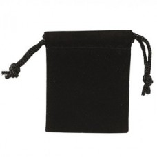 Extra Small (50mm) Black Velveteen Drawstring Bags