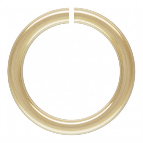 6mm 20.5ga (.76mm) Click & Lock 14K Gold Filled Round Jumprings - Pack of 2