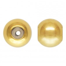 3mm 14K Gold-Filled Round Beads with 0.5mm ID Silicone Hole - Pack of 2