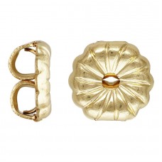 5.0x5.2mm 1/20 14K Gold Filled Earring Swirl Earring Post Clutches - Per Pair