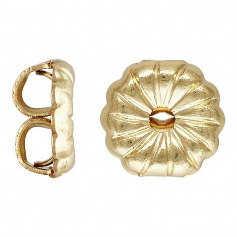5.0x5.2mm 1/20 14K Gold Filled Earring Swirl Earring Post Clutches - Per Pair 5.0x5.2mm 1/20 14K Gold Filled Earring Swirl Earring Post Clutches - Per Pair