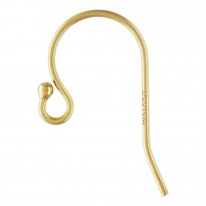 11.5x20mm 22ga 14K 1/20 Gold Filled Earwires with Ball End - Per Pair