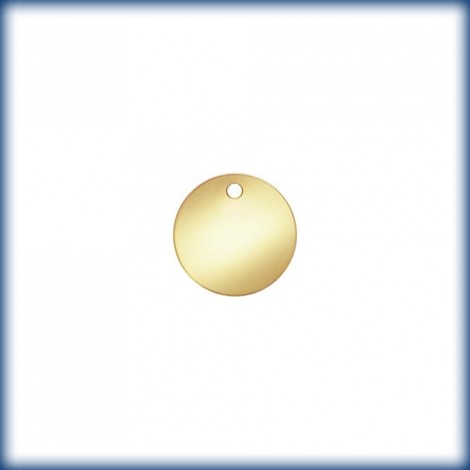 10mm (0.8mm) 20ga 14K Gold Filled Round Disc Blank with 1.1mm Hole