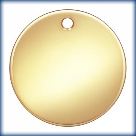 12.7mm 20ga 14K Gold Filled Round Blank Disk w-1.2mm Hole