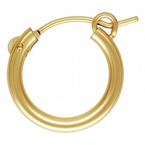 2.3x15mm 14kt 1/20 Gold Filled Eurowire Hoop Earrings - Per Pair