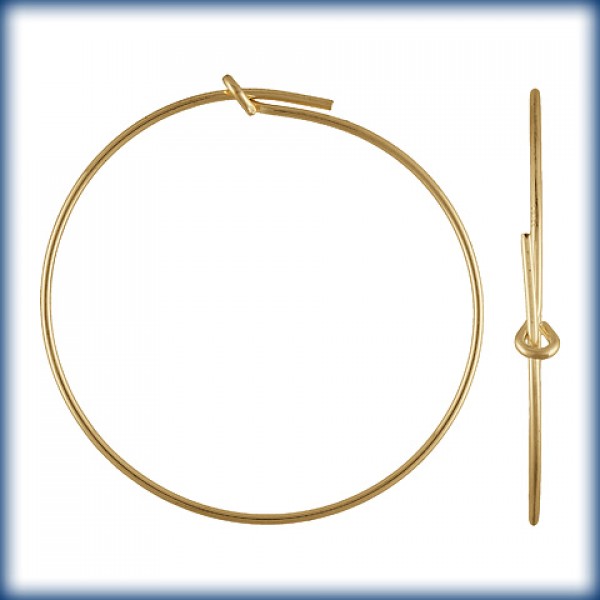 30mm 21ga 14K Gold Filled Beading Hoops HOOPS + CHANDELIERS Over the Rainbow