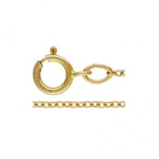 18in (46cm) 1.2mm Gold Filled Flat Cable Chain Necklace - Each