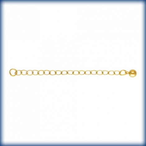 50mm (2") 14K Gold Filled Extension Chain with 4mm Bead