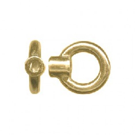 1.5mm ID Crimp Cord End w/Ring - Anti Tarnish Brass