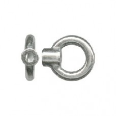 Magnetic Clasp, Tube Cord Ends Fits 6.2mm Cord, 1 Set, Silver Plated