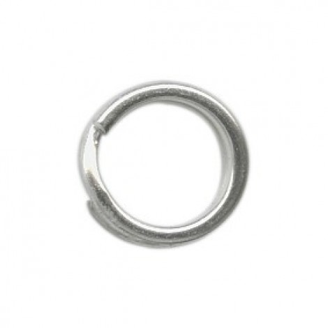 6mm Split Rings - White (Im Rhodium Plated Steel)