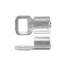 3.5mm Silver Plated Fold-Over Cord Crimp Ends
