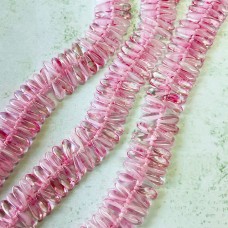 3x10mm Czech Glass Daggers - Crystal Pink - Pack of 50