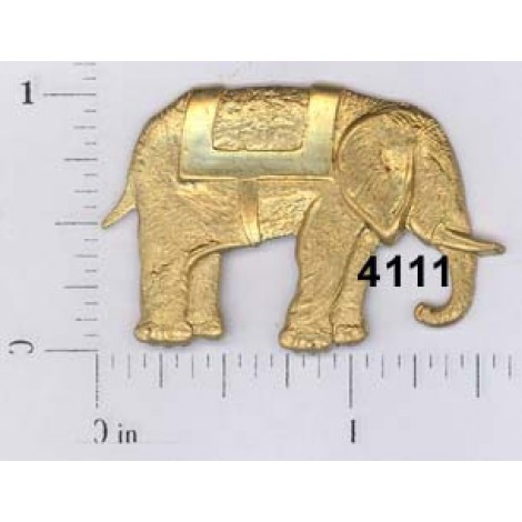 Indian Elephant Brass Charm