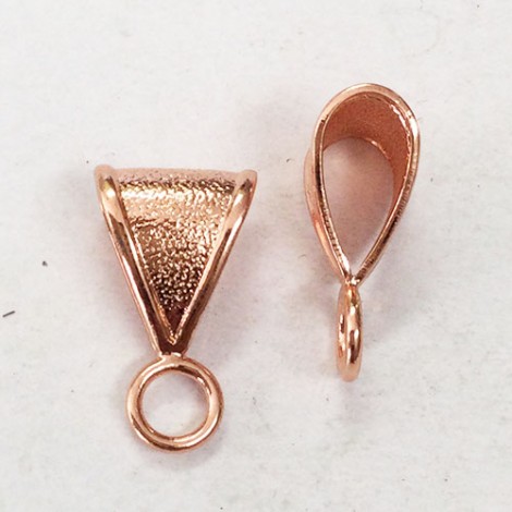 11mm Copper Plated Necklace Bails - Pack of 12 11mm Copper Plated Necklace Bails - Pack of 12