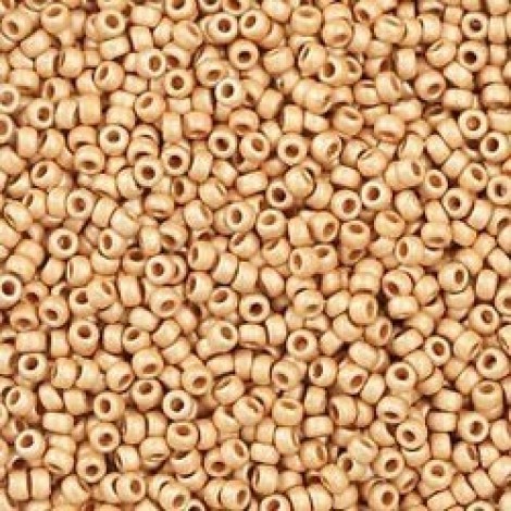 8/0 Miyuki Seed Beads - Duracoat Matte Galvanised Gold