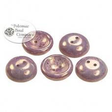 Cz 2-Hole Cup Buttons - White Lila Vega Luster - Pk 5