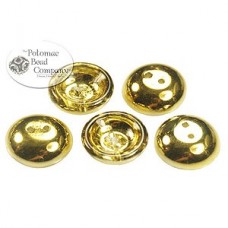 Cz 2-Hole 14mm Cup Buttons - Crystal Amber - Per 5