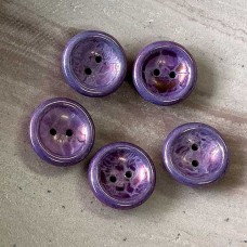 Cz 2-Hole Cup Buttons - White Lila Vega Luster - Pack of 5