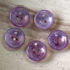 Czech 2-Hole 14mm Cup Buttons - Opal Red Luster - Pack of 5