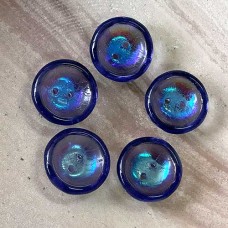 Czech 2-Hole 14mm Cup Buttons - Lt Violet AB - Pack of 5