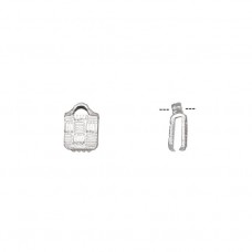 Beadalon 4mm C-Crimp Cord Ends - Silver Plated - Pack of 10