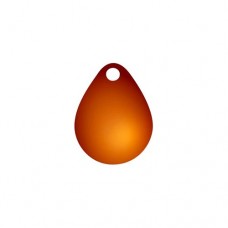 20x15mm Stainless Steel Smooth Mermaid Medium Scale Drops - Orange/Silver - Pack of 10