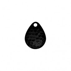 16.5x12mm Stainless Steel Hammered Small Mermaid Scale Drops - Black/Silver - Pack of 10