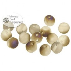 5mm RounDuo Czech 2-Hole Beads - Crystal Azuro Matted - 75 beads