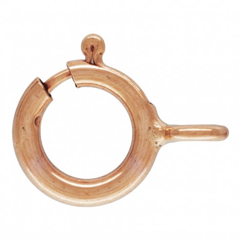 5.5mm Rose Gold Filled Spring Ring Clasp with Closed Ring - Each 5.5mm Rose Gold Filled Spring Ring Clasp with Closed Ring - Each
