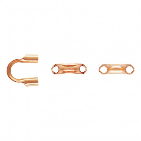 5x4mm (.031" Hole) Wire Guardians - 14K Rose Gold Filled