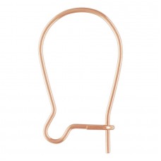 11.5x20mm 22ga 14K 1/20 Rose Gold Filled Earwires with Ball End - Per Pair