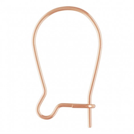 11.5x20mm 22ga 14K 1/20 Rose Gold Filled Earwires with Ball End - Per Pair 11.5x20mm 22ga 14K 1/20 Rose Gold Filled Earwires with Ball End - Per Pair