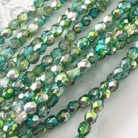 4mm Czech Firepolish Beads - Laguna Celestial - Pack of 50