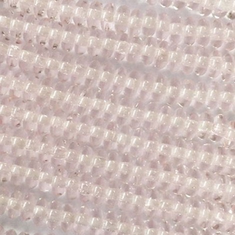 4mm Czech Glass Rondelles - Light Rosaline- Pack of 50