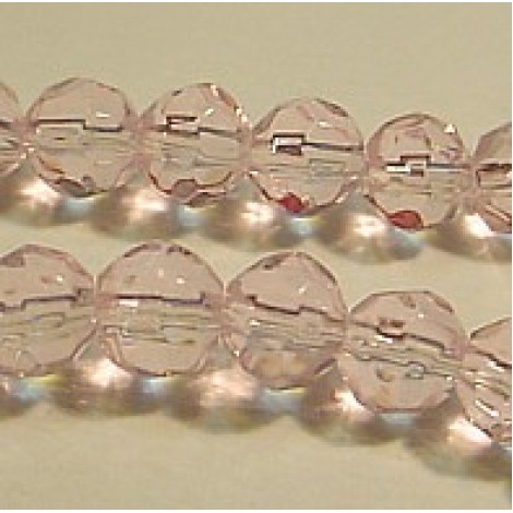 4mm Rose Faceted Round Beads