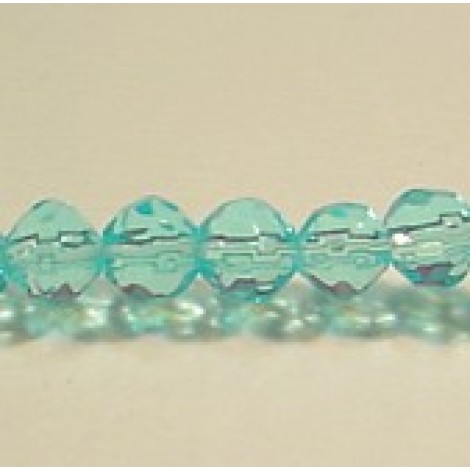 4mm Turquoise Faceted Round Beads