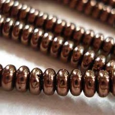 4mm Dark Bronze Czech Rondelles - Pack of 50
