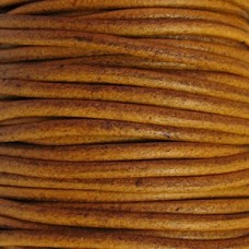 4mm Round High Quality Euro Leather Cord - Camel - Per Metre