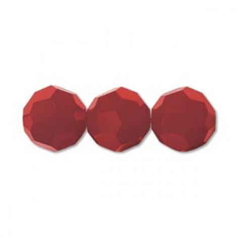 8mm Dk Red Coral Swarovski Round Beads
