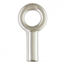 1.20mm ID Sterling Silver Anti-Tarnish Crimp Cord Ends with Loop - Per Pack of 2 (1pr)