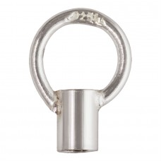 1.5mm ID Sterling Silver Anti-Tarnish Crimp Cord Ends with Loop - Per Pack of 2 (1pr)