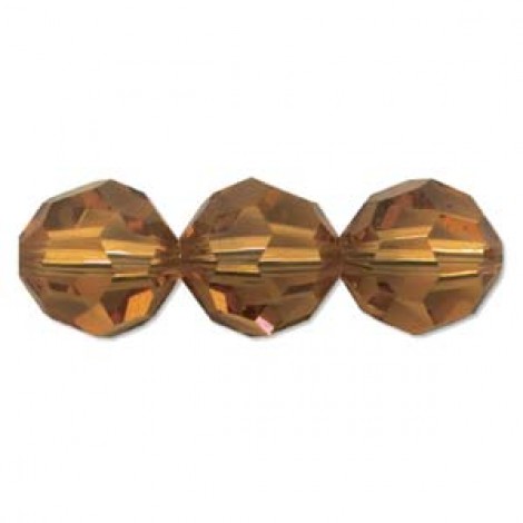 8mm Swarovski Crystal Copper Round Beads